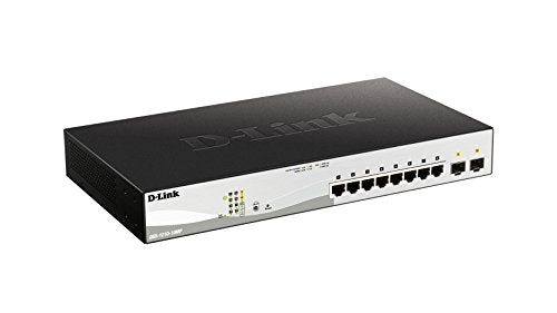D Link Poe+ Switch, 8 10 Port Smart Managed Layer 2+ Gigabit Ethernet With 2 Gigabit Sfp Ports And 130W Poe Budget (Dgs 1210 10M