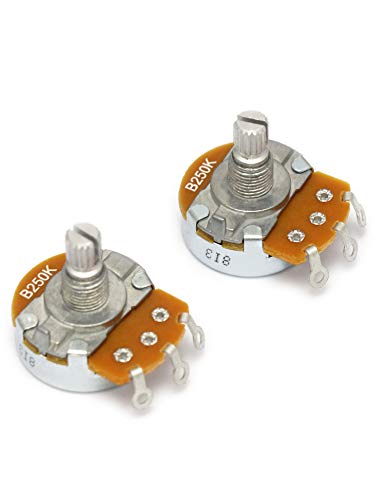 Metallor Alpha Pots Linear B250K Tone Potentiometer Electronics For Electric Guitar Or Bass.(Larger B250K)