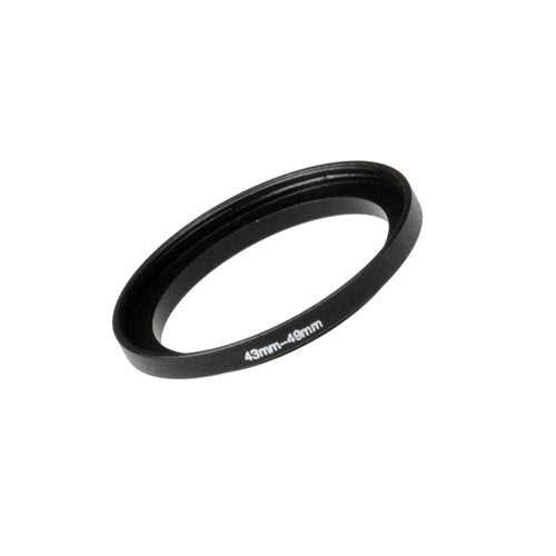 Fotodiox Metal Step Up Ring, Anodized Black Metal 43Mm-49Mm, 43-49 Mm