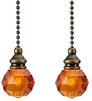 Luoqiufa 2Pcs Ceiling Fan Pull Chains Pendant Pull Chain Extension Ceiling Fan Chain Extender For Ceiling Light Lamp Fan Chain (