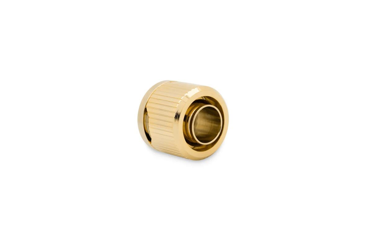 Ekwb Ek-Quantum Torque Stc-10/16 Compression Fitting For Soft Tubing, 10/16Mm (3/8 Id, 5/8 Od), Gold
