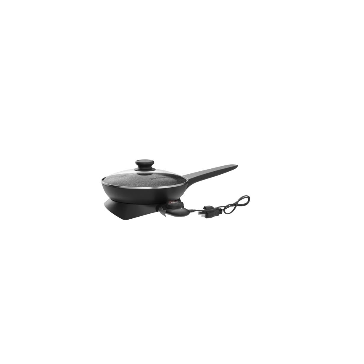 Elite Gourmet Eg6207# Heavy Duty 10.5 Inch Fry Pan, Easy Pour Spout, 1000W 1200W, Dishwasher Safe, Rapid Heat Up, Non Stick Elec