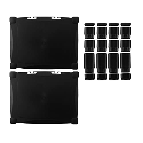 Kantek Two Tier Height Adjustable Computer Monitor Stand Organizer, Removable Organizing Drawer, Cable Management, 17'' X 13.25'