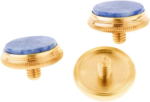 Jiayouy Gold Dark Blue Shell Inlay Trumpet Finger Buttons For Trumpet Accessory Replacement 3 Pcs