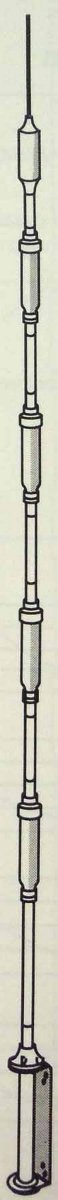 Hustler 6 Btv Vertical Antenna, 10 80M, 24Ft, 1Kw
