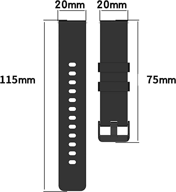 10Pack Bands Compatible For Donerton P22 P32 P36/Kalinco P22 Replacement Watch Straps 20Mm Classic Soft Silicone Breathable Quic