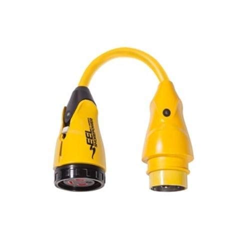 Marinco P503 30, Easily Engaged Lock Pigtail Adapter, Male To Female (Pack Of 2 Pcs)