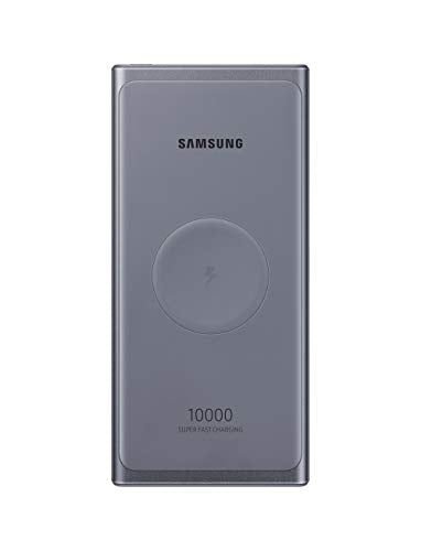 Samsung 10,000 Mah Super Fast 25W Portable Wireless Charger Charger Battery Pack Usb C, Silver (Us Version With Warranty) (Eb U3
