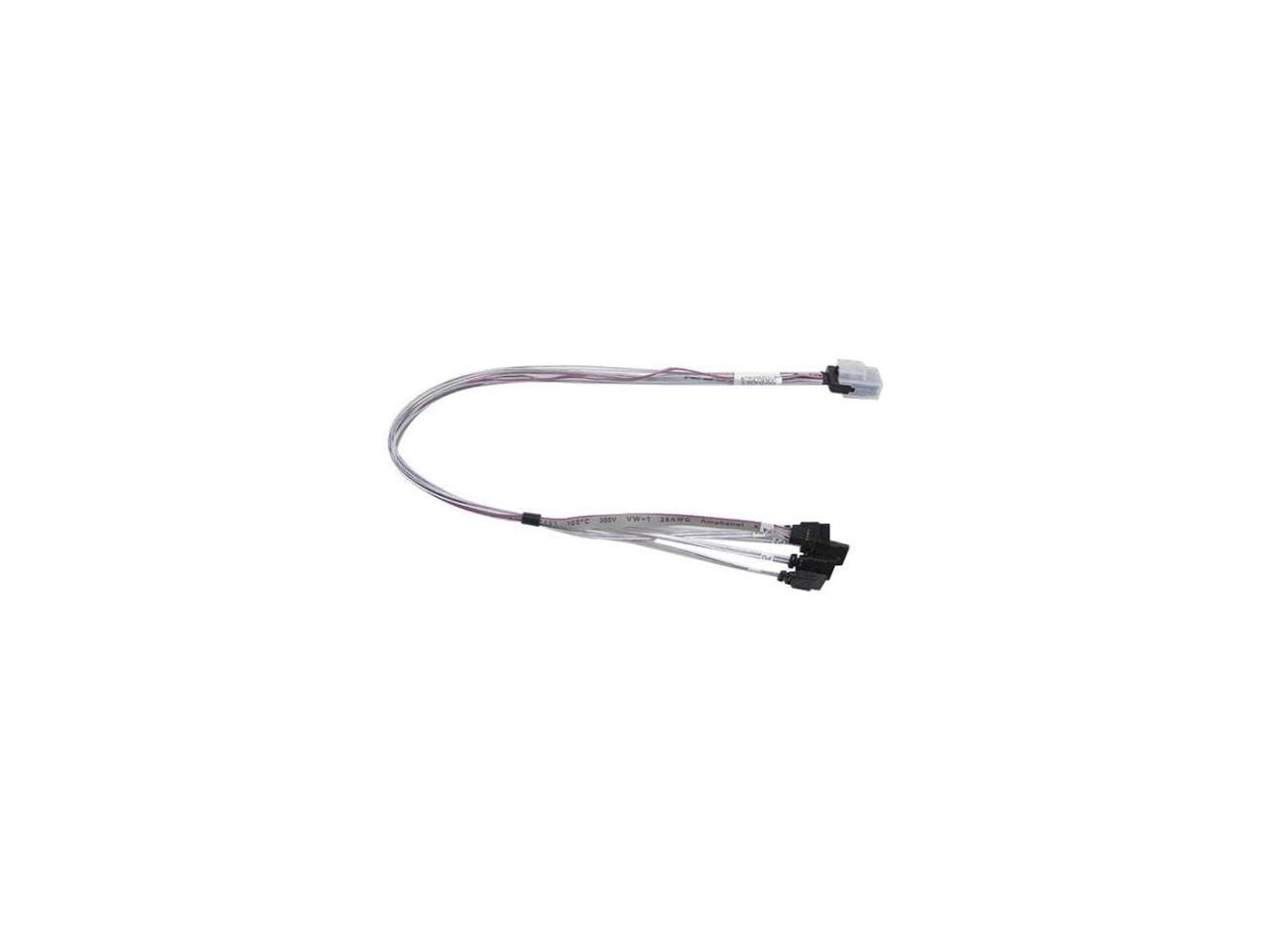 Supermicro Cable Cbl 0097L 03 30Awg 50Cm Ipass To 4 Sata With 50Cm Sb S Retail