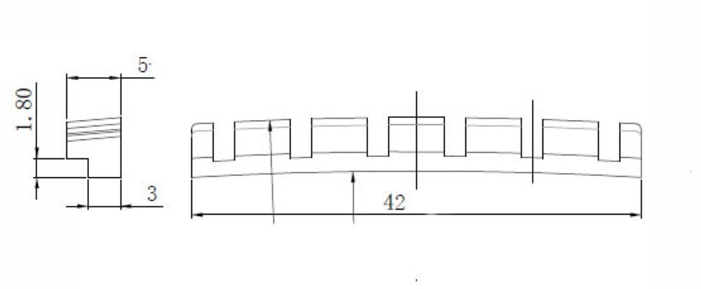 Kaynes 42Mm Height Adjustable Brass Guitar Nut Replacement For Telecaster Tele Stratocaster Strat St Tl Style Electric Or Acoust