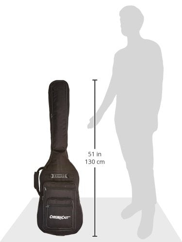 Chromacast Six Pocket Acoustic Bass Guitar Padded Gig Bag,Black
