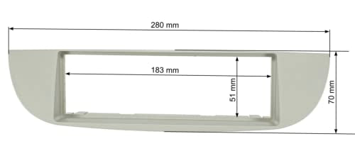 Sound Way Single Din Car Radio Installation Kit Fascia Adapter For Fiat 500 Cinquecento White Pearl