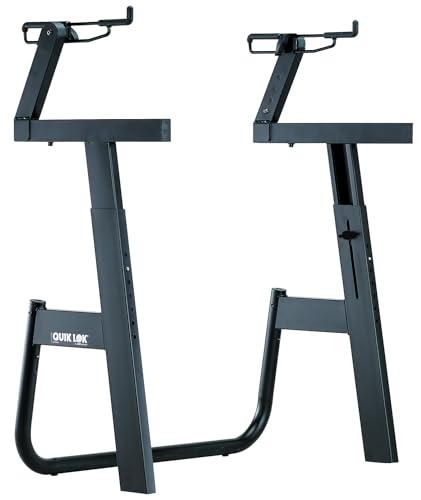 Quik Lok Tilt, Height & Depth Adjustable Second Tier Add On For M 91 (M 2Bk),Black