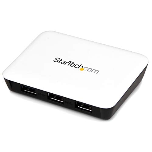 Startech.Com Usb 3.0 To Gigabit Ethernet Nic Network Adapter With 3 Port Hub   White   Usb 3 Ethernet Adapter   Usb Charging Hub