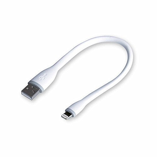 gofanco Flexible & Durable Silicone MFi Certified Charge & sync Cable (White) Compatible with Apple iDevices - 9.8 inches (25cm)