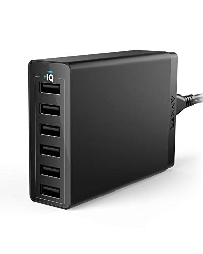 Anker Charger, 60W 6 Port Charging Station, Powerport 6 Multi Usb Charger For Iphone 15/Pro/Pro Max/14/13, Ipad Pro/Air/Mini, Ga