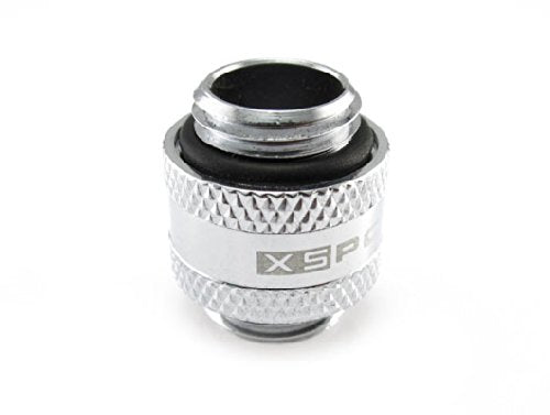 Xspc G1/4'' Male To Male Rotary Fitting, Chrome, 4 Pack