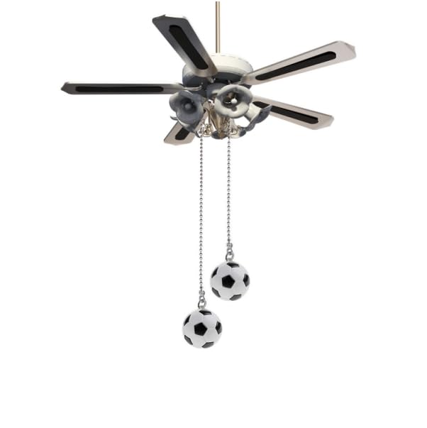 Luoqiufa 2Pcs Ceiling Fan Chain Pulls Decorative Extension 12 Inches Football Extender Ornaments Pendant Fan Pulls Set For Ceili