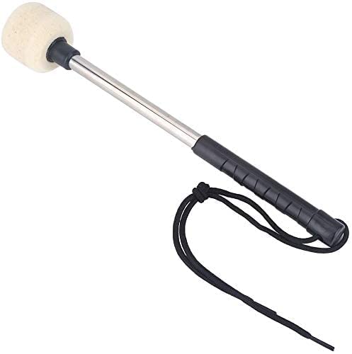 Jiayouy A Pair Of Bass Drum Mallets Timpani Mallet Felt Mallets Sticks With Stainless Steel Handle Percussion Marching Band Acce