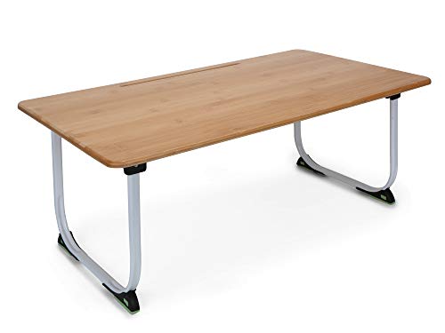 Snazzy Bamboo Wood Extra Large Multipurpose Foldable Portable Laptop Table Study Table/Writing Table/Reading Table/Utility Table