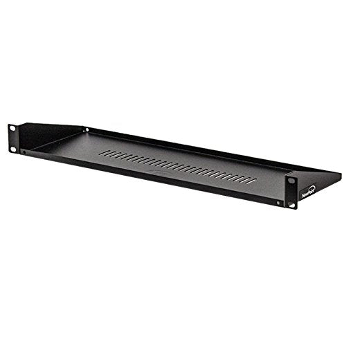 Navepoint Cantilever Server Shelf Vented Shelves Rack Mount 19 Inch 1U Black 6 Inches (150Mm) Deep