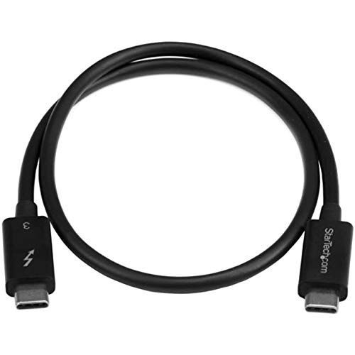 Startech.Com 50Cm (1.6Ft) Passive Thunderbolt 3 Cable, 40Gbps, 100W Pd, 4K/5K Video, Thunderbolt Cable, Compatible With Usb4/Dp