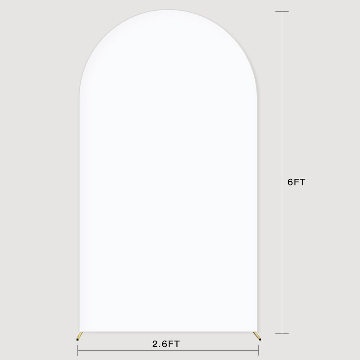 Mlmc 6Ft White Fitted Spandex Arch Cover Stretchy Backdrop Stand Fabric Round Top Chiara Arch Backdrop Stands Cover For Baby Sho