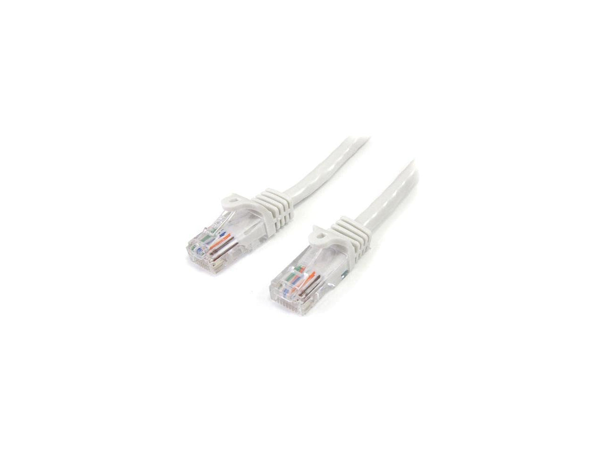 Startech.Com 25 Ft White Snagless Cat5E Utp Patch Cable   Category 5E   25 Ft   1 X Rj 45 Male   1 X Rj 45 Male   White