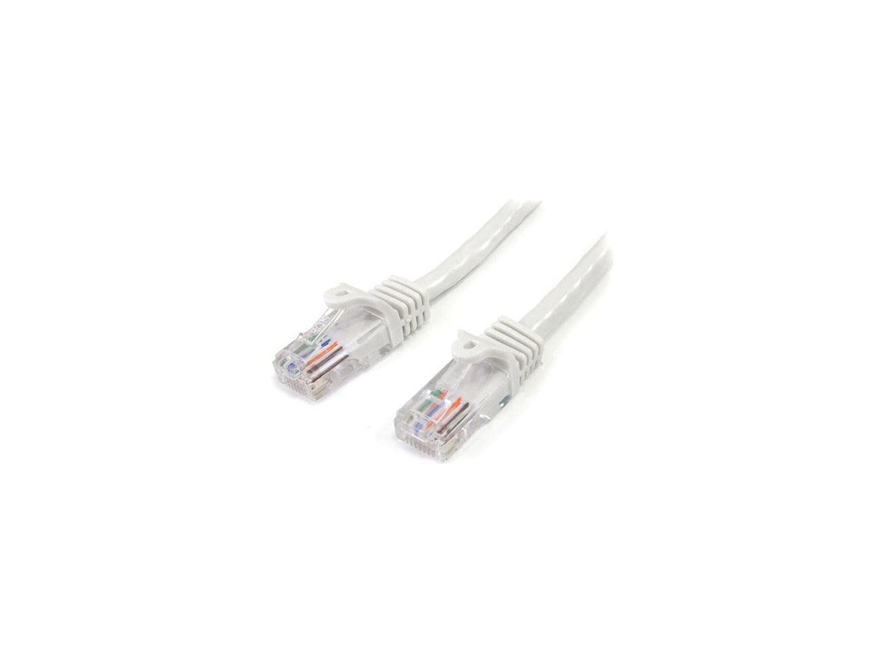 StarTech.com 3 ft White Snagless Cat 5e UTP Patch Cable  Category 5e  3 ft  1 x RJ45 Male  1 x RJ45 Male  White