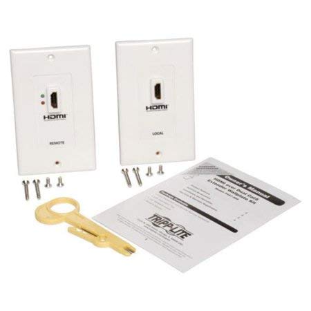 Tripp Lite HDMI Display Extender Kit, Wall Plate, Copper, Apple Size, White, Model P167-000