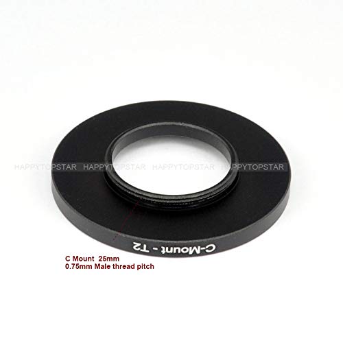 C Mount (25Mm 0.75Mm Thread Pitch) To T T2 (42Mm 0.75Mm Thread Pitch) C Mount T2 Mm Male To Female Coupling Ring Adapter For Mic