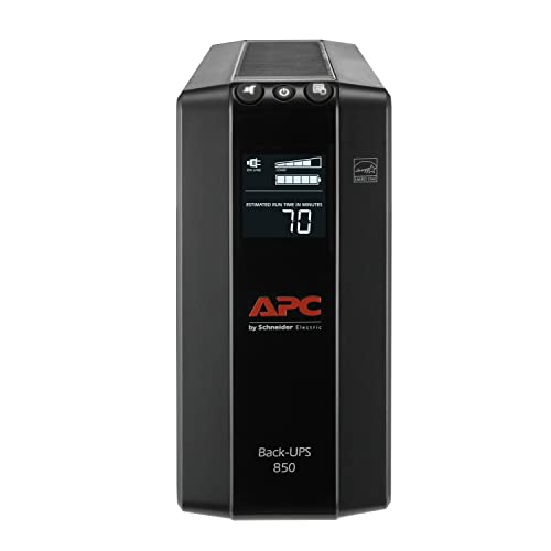 Apc Battery Backup Surge Protector, Bx850M Backup Battery Power Supply, Avr, Dataline Protection,12.2 X 3.58 X 7.48 Inches (Blac