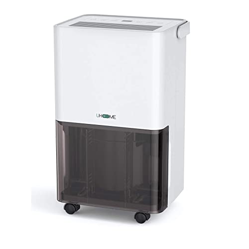 Uhome 30 Pint Dehumidifier   1500 Sq Ft Dehumidifiers For Basement With Activated Carbon Filter, Humidity Sensor, Auto Shut Off,