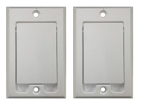 Partsblast (2) Central Vacuum Square Door Inlet Wall Plate White For Nutone Beam Vacuflow