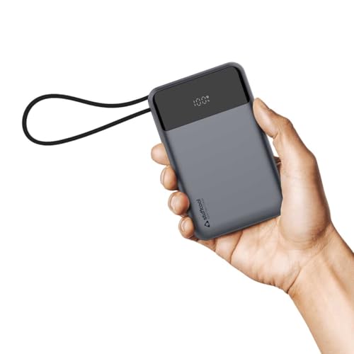 Stuffcool GIGA Smallest 65W 20000mAh Laptop Powerbank with Built in 100W 5A Type C Cable,Charges MacBook air 0100%,MacBook pro 