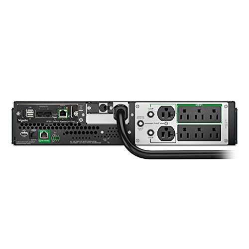 Apc Smart Ups 3000)Va Lithium Ion Ups, Smtl3000Rmucnc, Short Depth, Pure Sine Wave Rack Mount Ups With Network Card