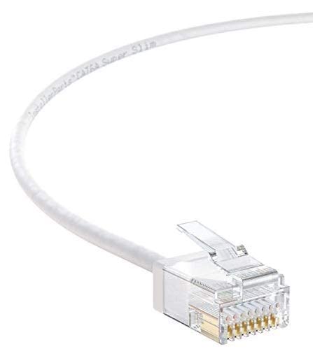 Installerparts Ethernet Cable Cat6A Super Slim Cable Utp 0.5 Ft (10 Pack)   White   Professional Series   10Gigabit/Sec Network/