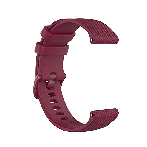 Ecsem Soft Silicone Smart Watch Replacement Straps/Bands Compatible With Blackview Bv-Sw01,Bv-Sw02(Winered)