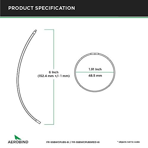 Aeroflex   6'' Inch Red Steel Key Rings/Checklist Rings   1.91'' Diameter (10 Pack)