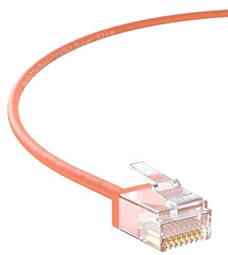 Installerparts Ethernet Cable Cat6A Super Slim Cable Utp 2 Ft (10 Pack)   Orange   Professional Series   10Gigabit/Sec Network/H