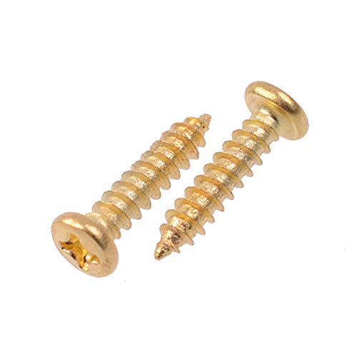 Saphue 50Pcs Acoustic Electric Guitar Tuning Pegs Screwstuner Screws,Bass Guitar Machine Heads Mounting Screws For Electric/Acou