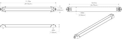 Lumitec 12-Inch Rail2 White/Blue Dimmable Output Light 101081,WBLITB004NETATQ