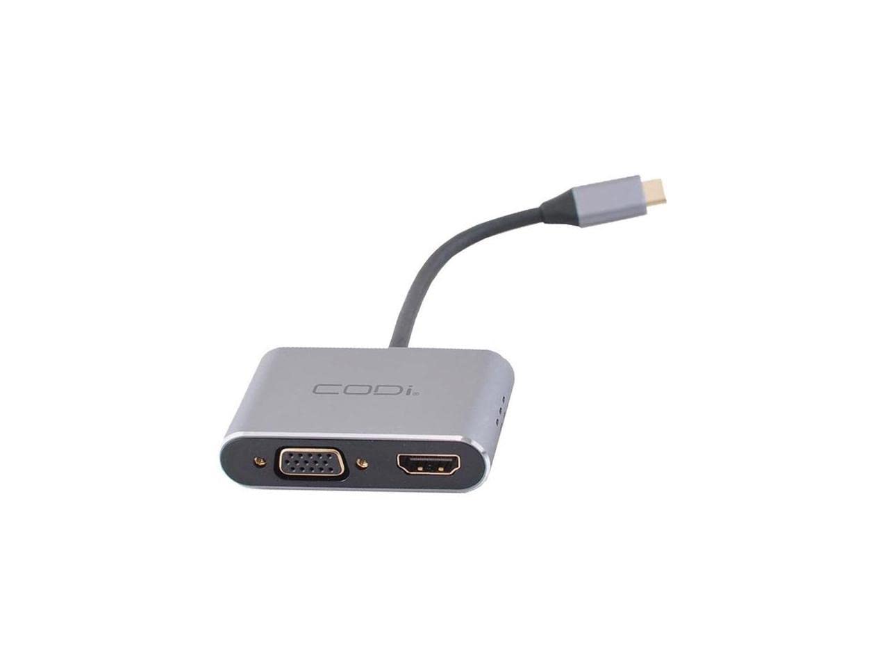 CODi 4-In-1 USB-C Display Adapter [HDMI, VGA, USB-C PD, USB-A 3.0]