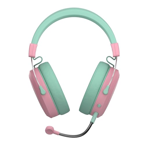 Ch351 Macaron Wireless Gaming & Mobile Over-Ear Headset - 3D Surround Sound, Lightweight, 2.4Ghz | Bluetooth, Built-In Sidetone,