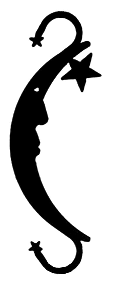 Village Wrought Iron Decorative Moon & Star S Hook