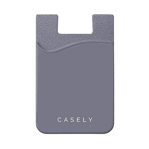 Casely Gray Silicon Wallet | Holds Up To 4 Cards, Universal Size, Strong Adhesive, Remove And Reuse, Smooth And Flexible