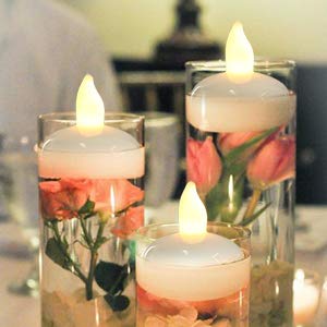 Image Floating Candles, Flameless Floating Led Tea Lights 12 Pack Waterproof Tealight Candles For Wedding Party Spa Home Indoor 