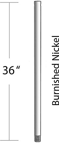 Minka-Aire 36 Inch Ceiling Fan Downrod - Burnished Nickel - Dr536-Bnk