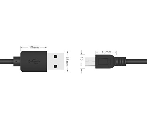 MaxLLTo USB Data Sync Cable Cord for JVC Everio GZ-MG630 Series 3ft Black