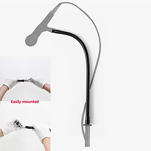 19'' Gooseneck For Microphone,Honsety Multifunction Diy Universal Metal Hose,Chrom